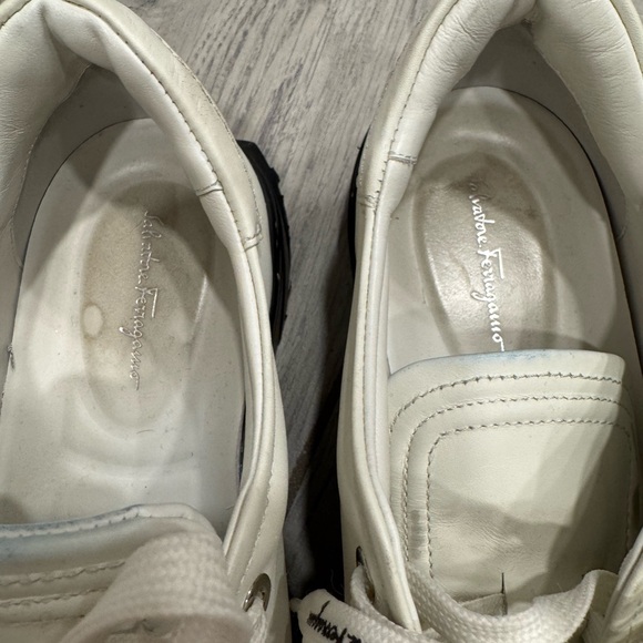 Salvatore Ferragamo Cube leather low-top sneakers size 8 - Picture 9 of 13